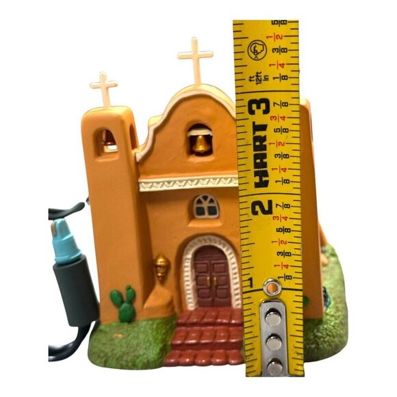 Hallmark Village Collection Set Of 4 Buildings Halls Station Mission Church Lot - Picture 4 of 16